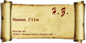 Haase Zita névjegykártya