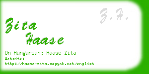 zita haase business card